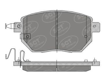 SCT GERMANY Комплект тормозных колодок, дисковый тормоз SP 392 PR